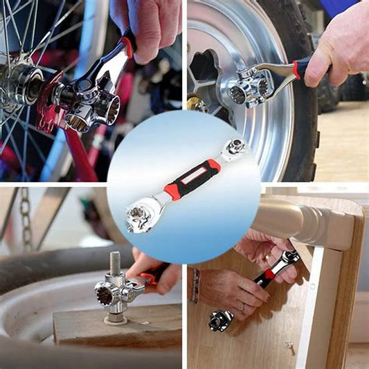 Clé universelle 48 en 1 avec tête pivotante à 360°