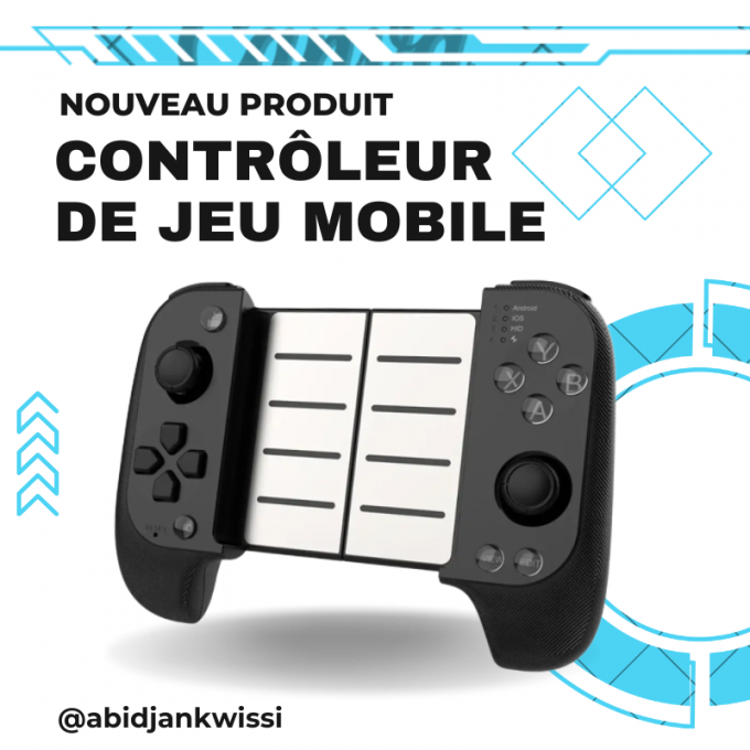 Contrôleur de Jeu Sans Fil pour Expérience de Jeu Mobile.