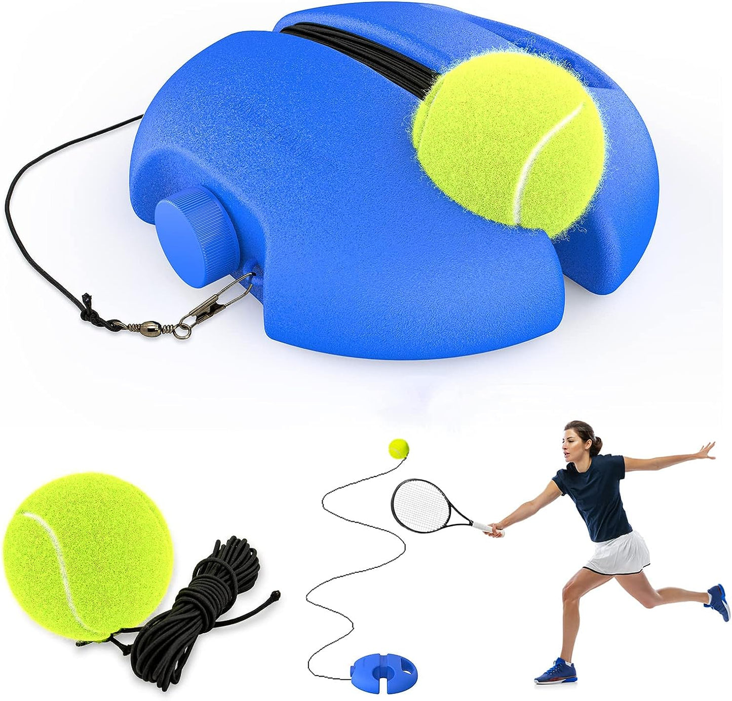 Balle de rebond d'entraînement de tennis avec ficelle