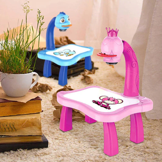 Table de dessin avec projecteur