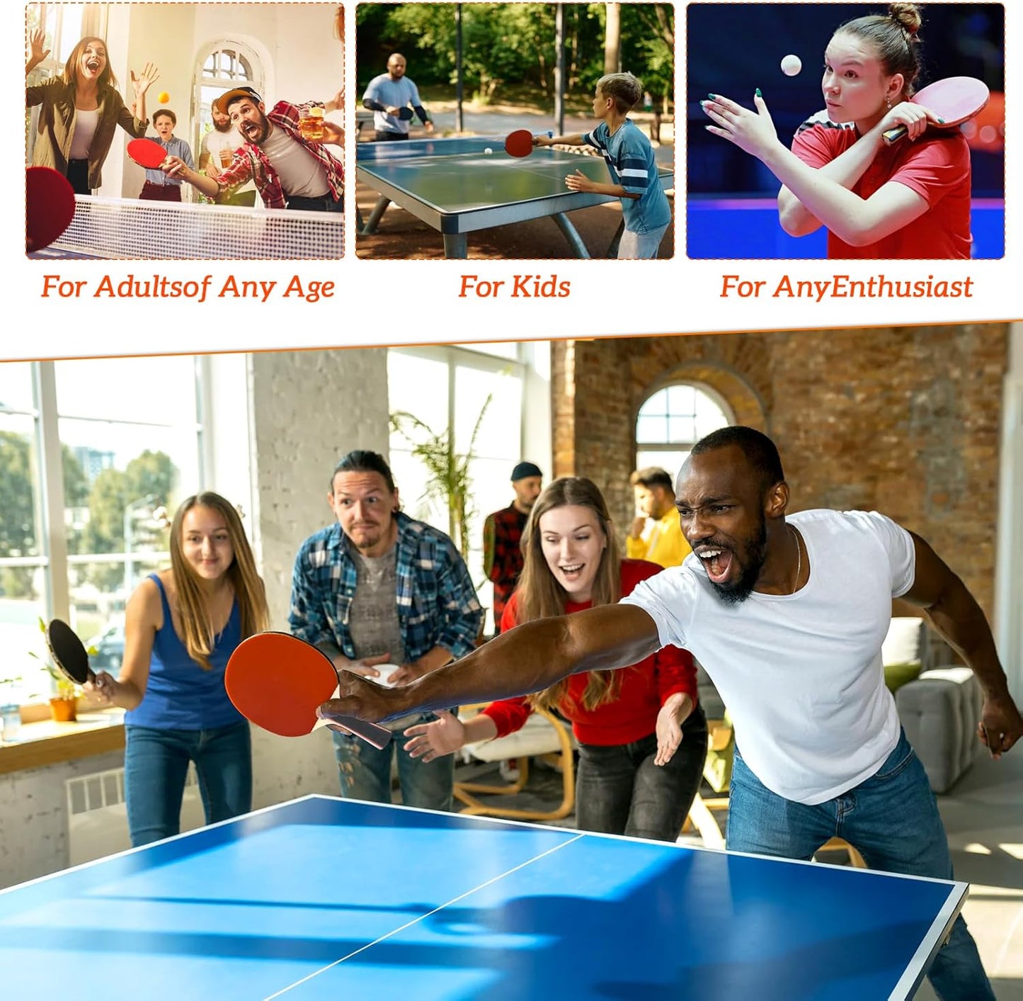 Raquette de tennis de table en bois professionnelle