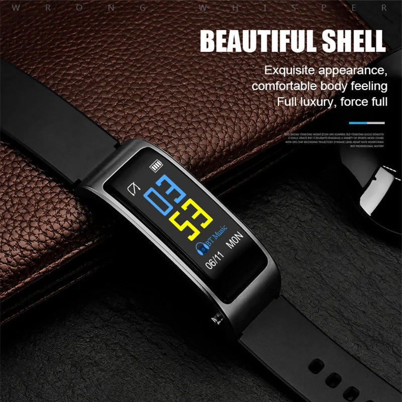 Bracelet intelligent 2 en 1 avec écouteurs Bluetooth