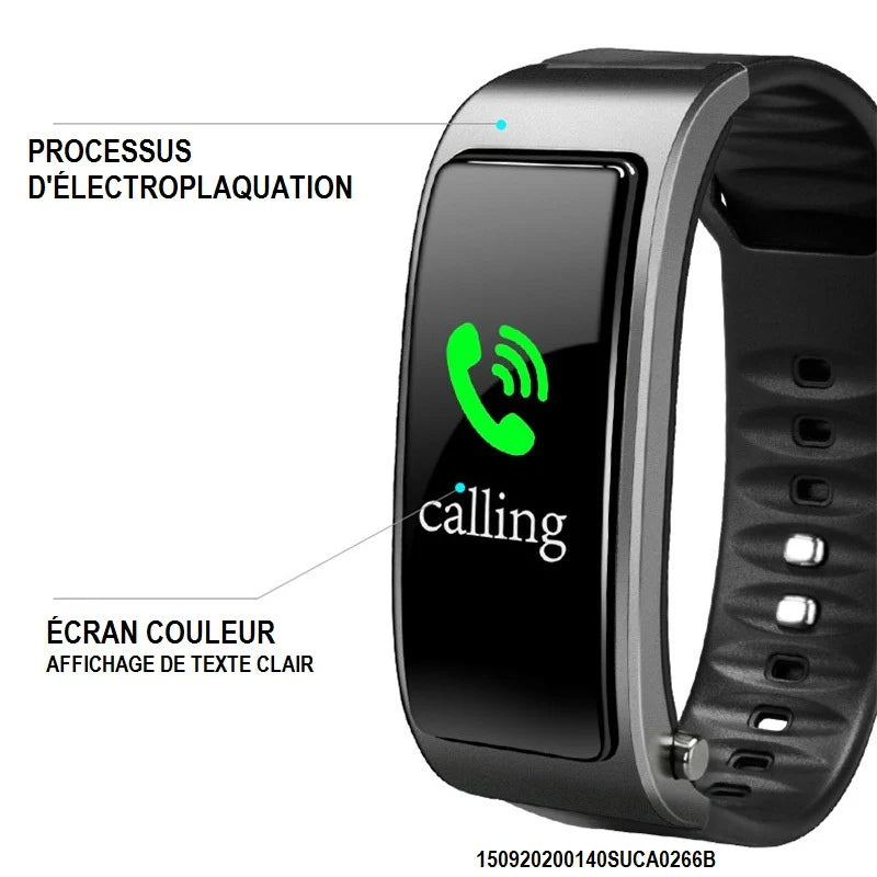 Bracelet intelligent 2 en 1 avec écouteurs Bluetooth
