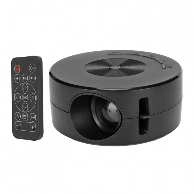 Mini projecteur LED portable et haut-parleur intégré