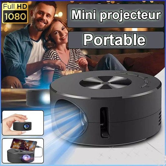 Mini projecteur LED portable et haut-parleur intégré