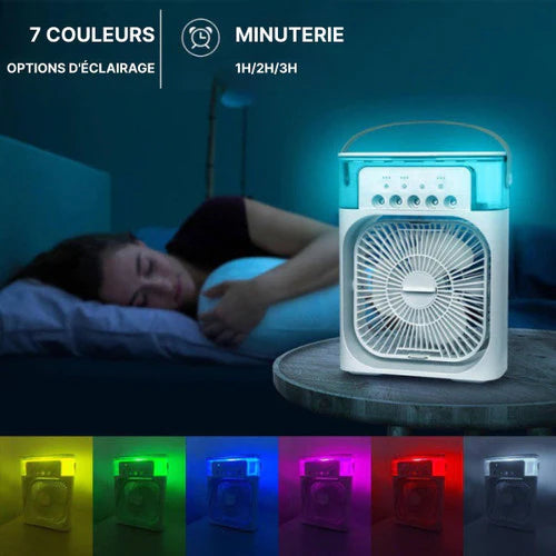 Ventilateur Brumisateur d'Air Portatif 3-en-1 ( DIMENSION DE 27 CM SUR 21 CM )