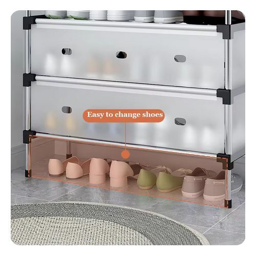 Meuble de Rangement à 4 Niveaux pour Chaussures