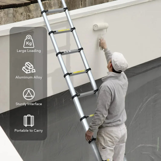 Échelle Télescopique 2,6M – Légère, Sécurisée et Facile à Ranger 🔧