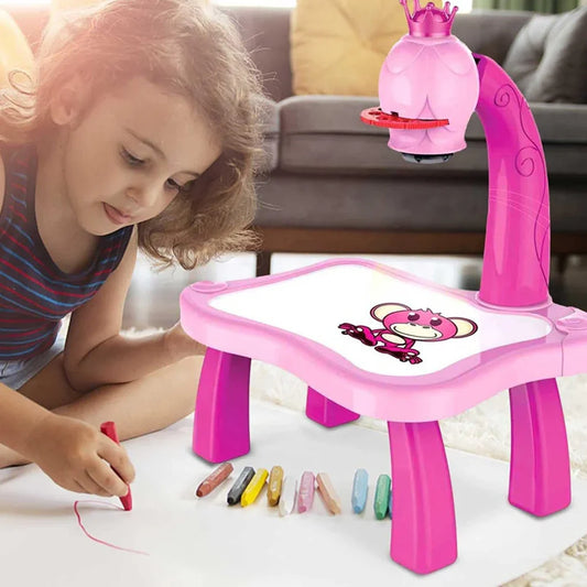 Table de dessin avec projecteur