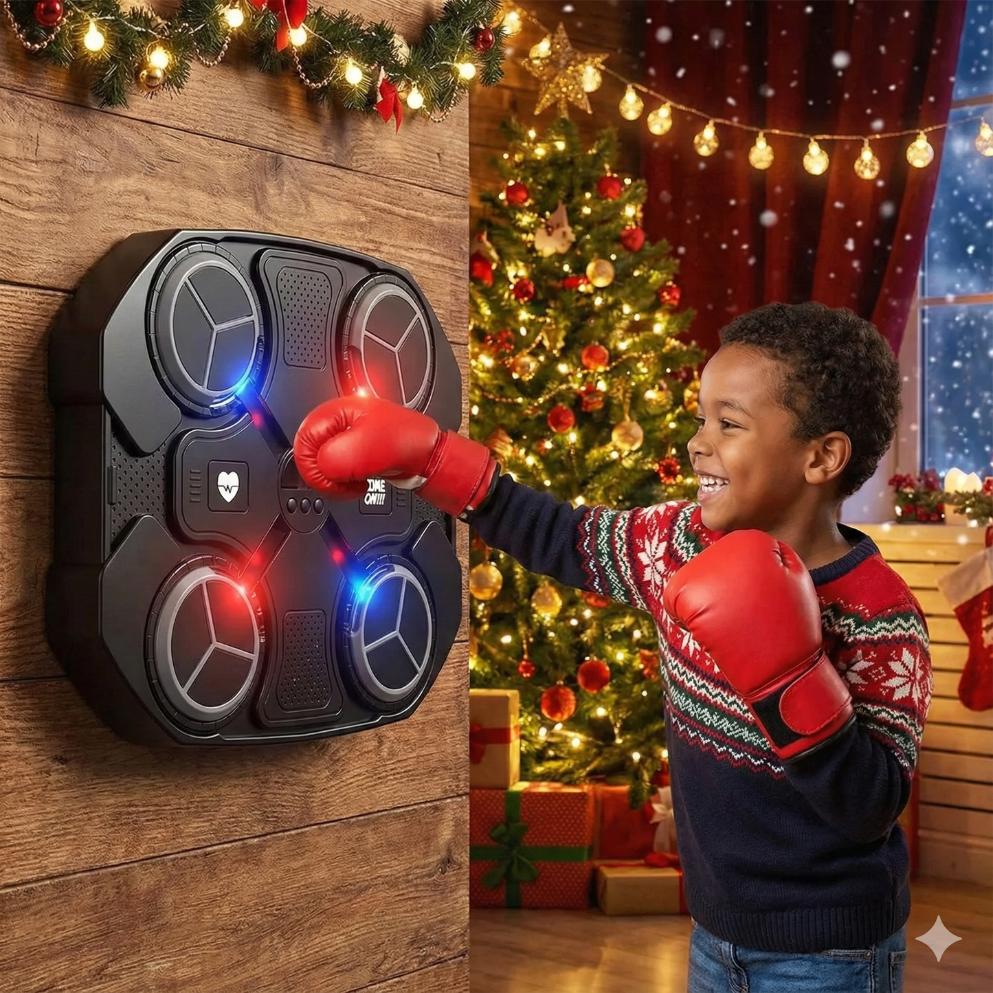 Machine de Boxe Intelligente  Défoulement, Cardio et Lumières LED