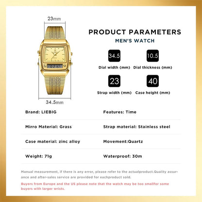 LIEBIG- montre classique de styliste pour hommes